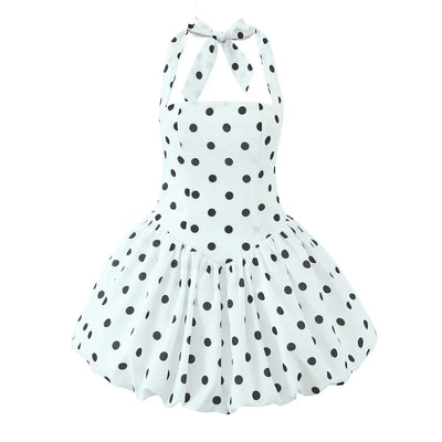 Polka Dot Halter Dress