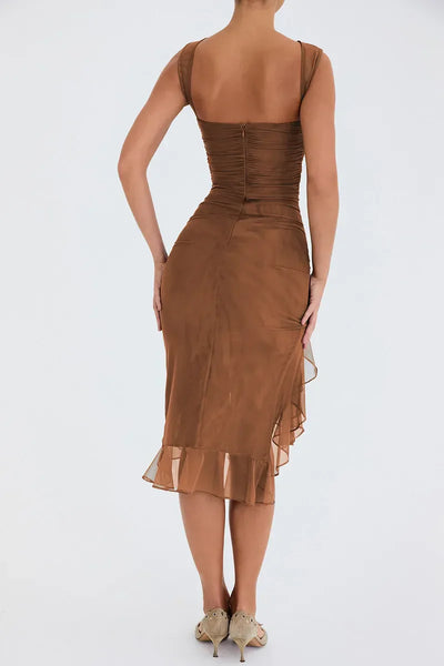Ruffled Midi Dress