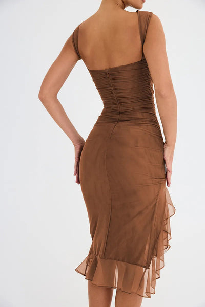 Ruffled Midi Dress