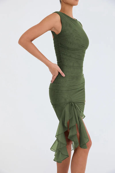 Ruffled Midi Dress