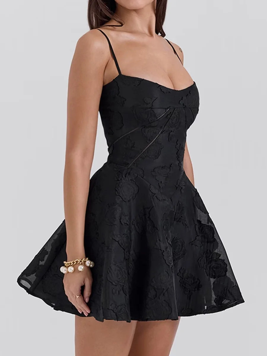 Embroidered Mini Dress