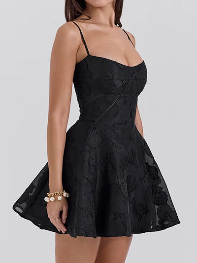 Embroidered Mini Dress