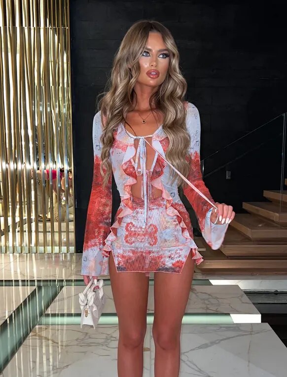 Caelina | Ruffle Beach Dress