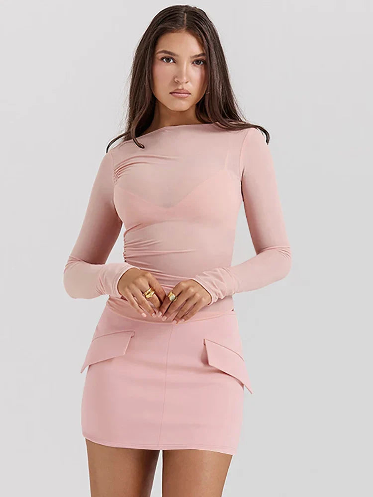 Long-Sleeve Bodycon Dress