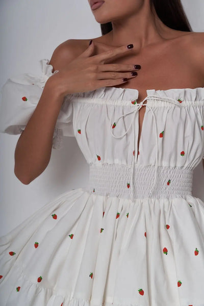 Puff Sleeve Mini Dress