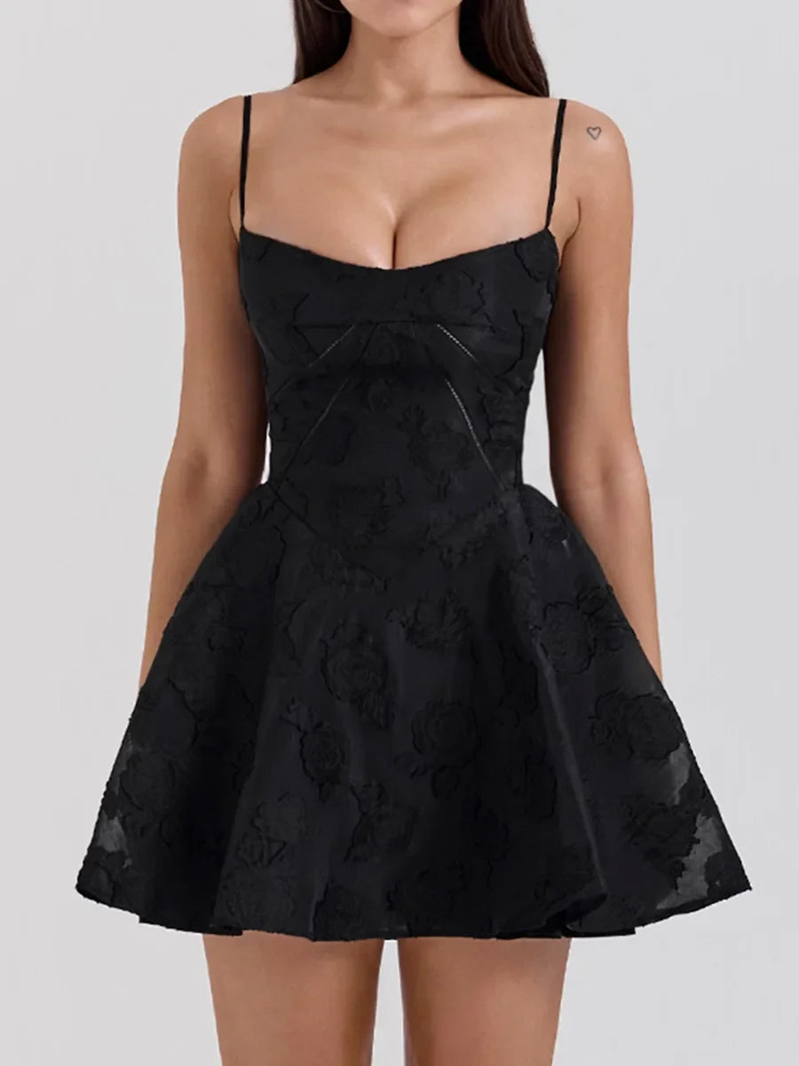 Embroidered Mini Dress