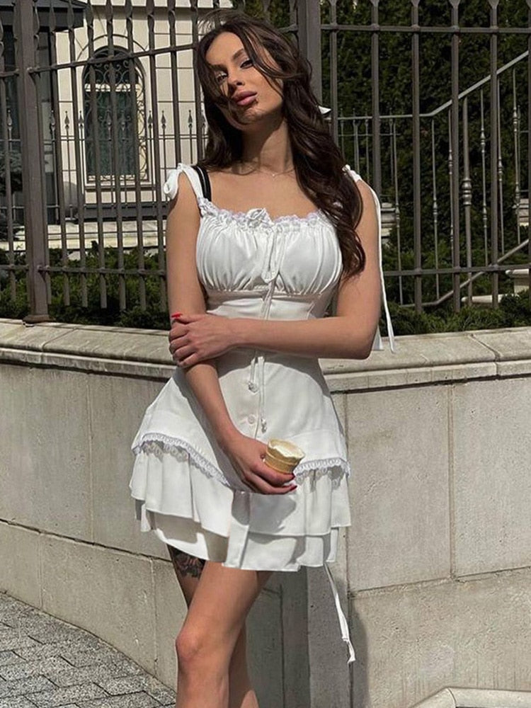 Milkmaid Mini Dress