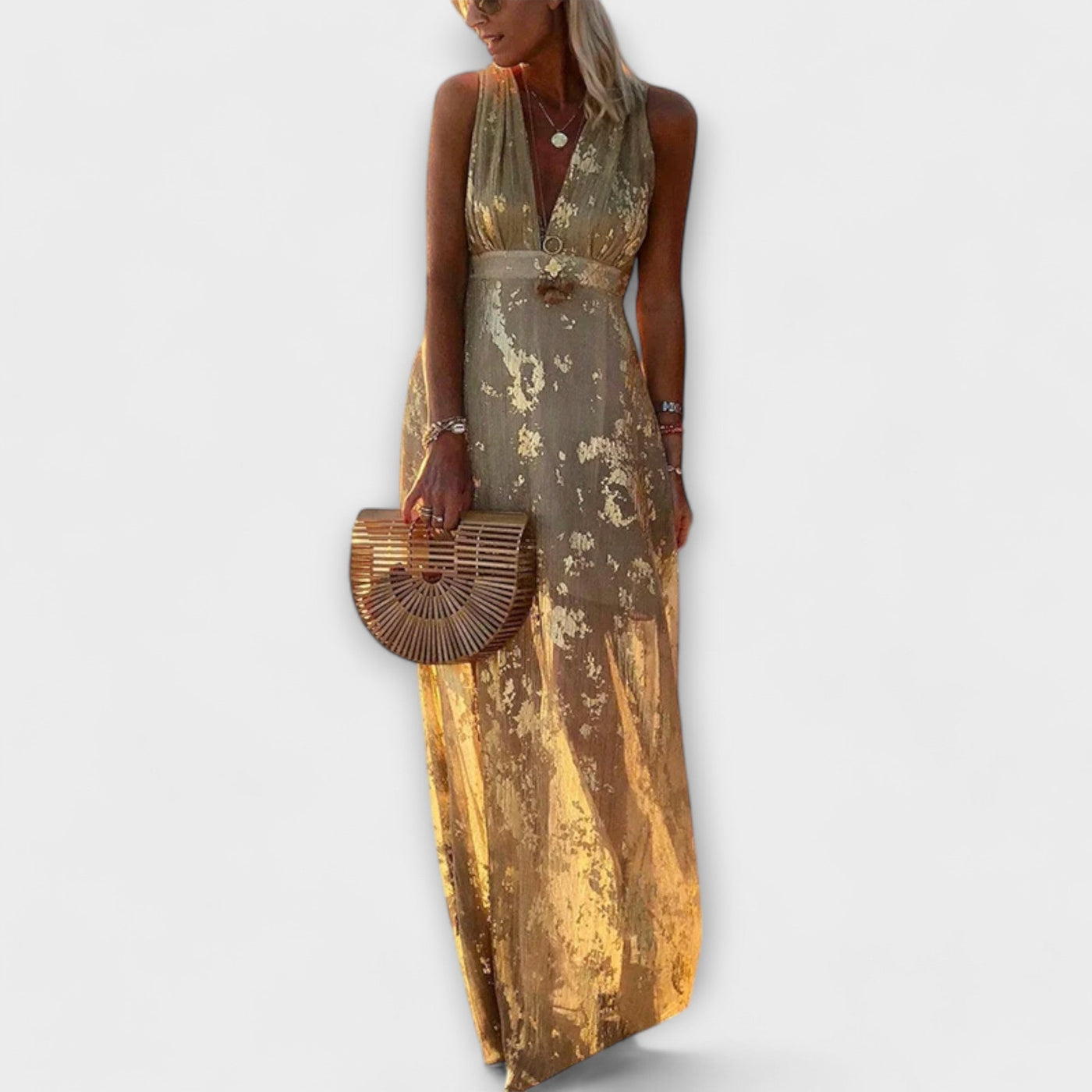 V-neck Sequin Dress