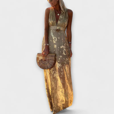 V-neck Sequin Dress