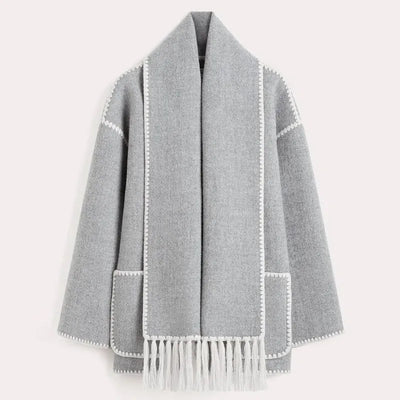 Fringe scarf jacket "Sunrise Yoga" – Elegant & refined