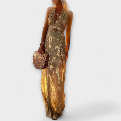 V-neck Sequin Dress