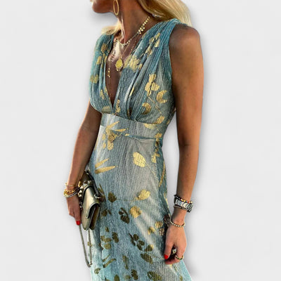 V-neck Sequin Dress
