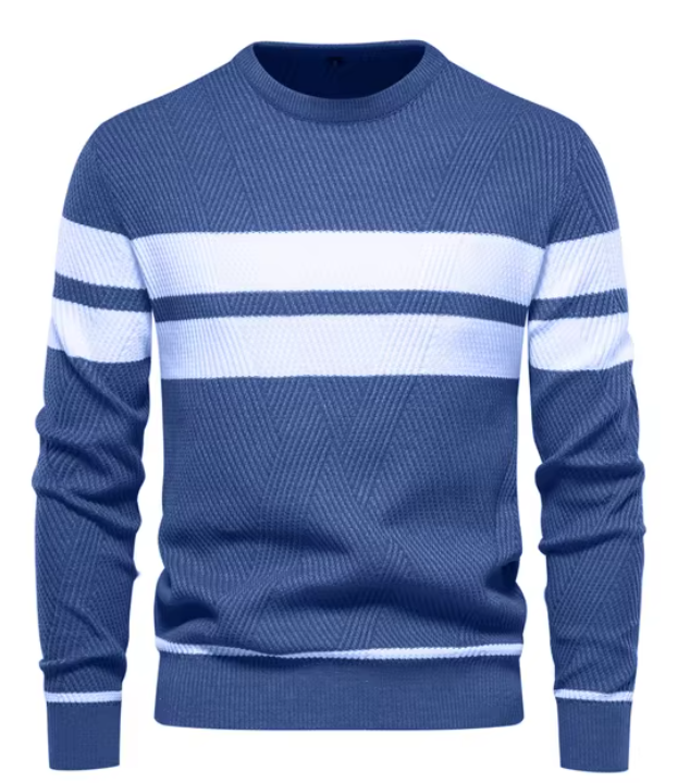 MIRAVO | Elegant Men's Sweater with Herringbone Pattern