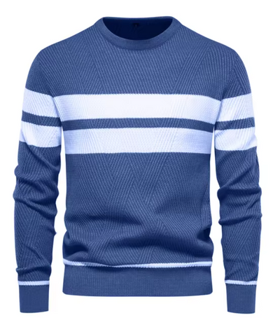MIRAVO | Elegant Men's Sweater with Herringbone Pattern