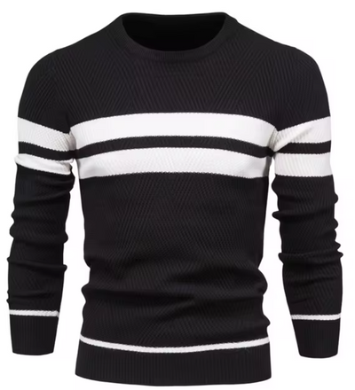 MIRAVO | Elegant Men's Sweater with Herringbone Pattern