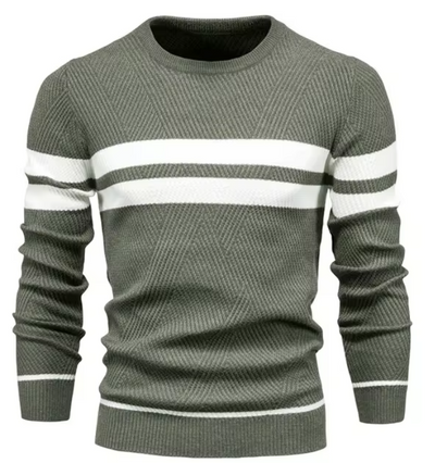 MIRAVO | Elegant Men's Sweater with Herringbone Pattern