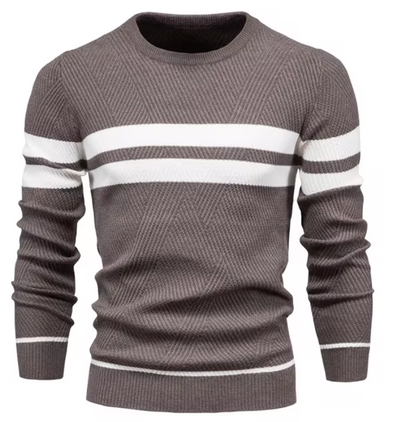 MIRAVO | Elegant Men's Sweater with Herringbone Pattern
