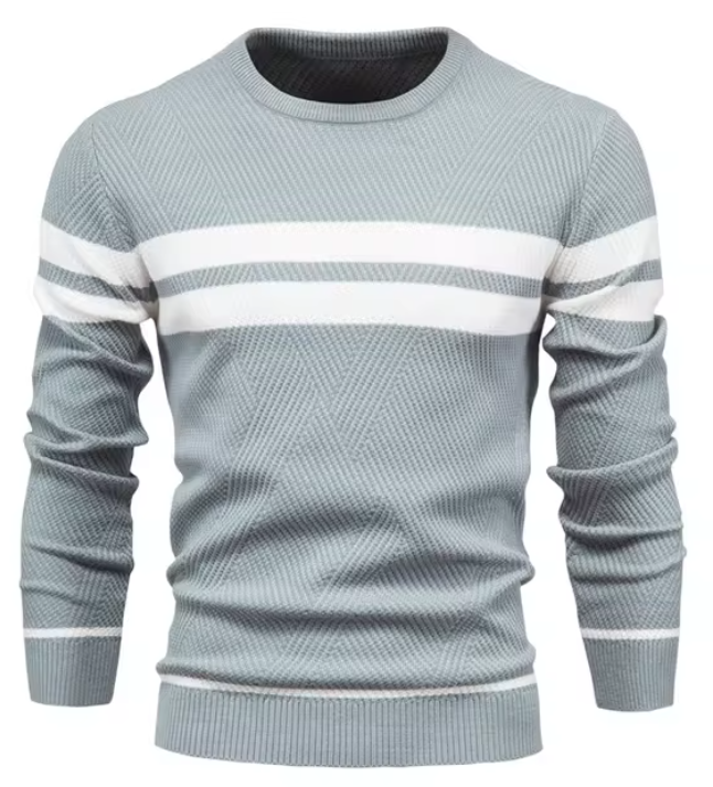 MIRAVO | Elegant Men's Sweater with Herringbone Pattern