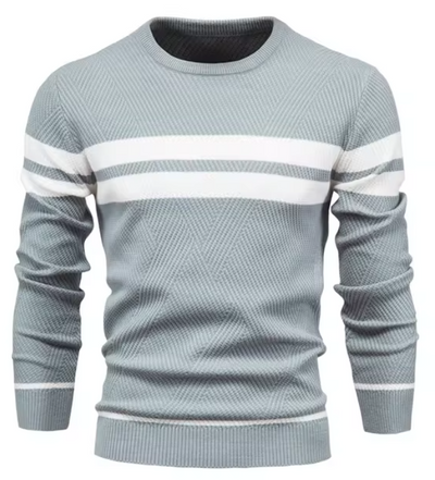 MIRAVO | Elegant Men's Sweater with Herringbone Pattern