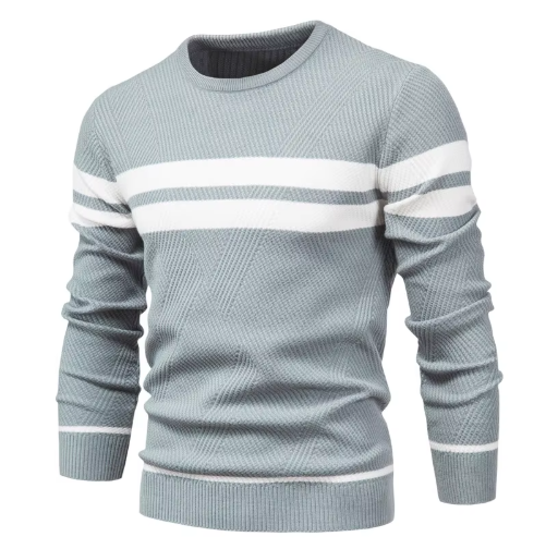 MIRAVO | Elegant Men's Sweater with Herringbone Pattern