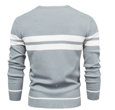 MIRAVO | Elegant Men's Sweater with Herringbone Pattern