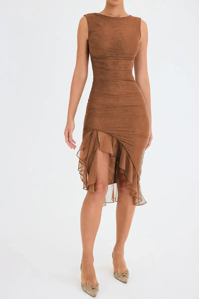 Ruffled Midi Dress