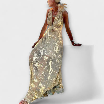 V-neck Sequin Dress