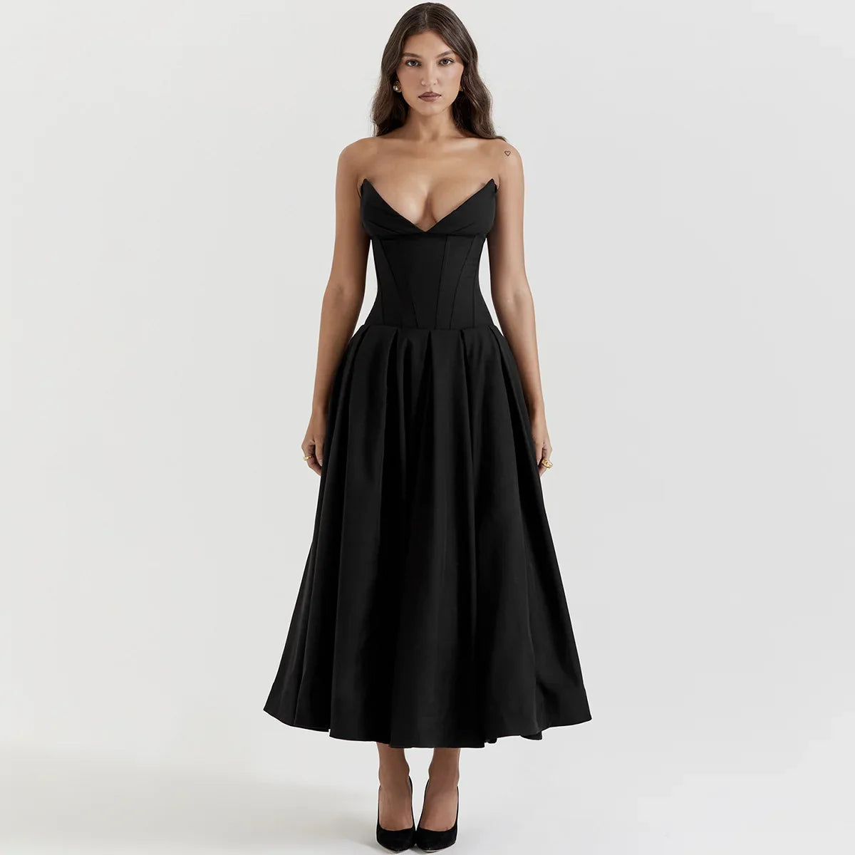 Adriana - Strapless Midi Dress
