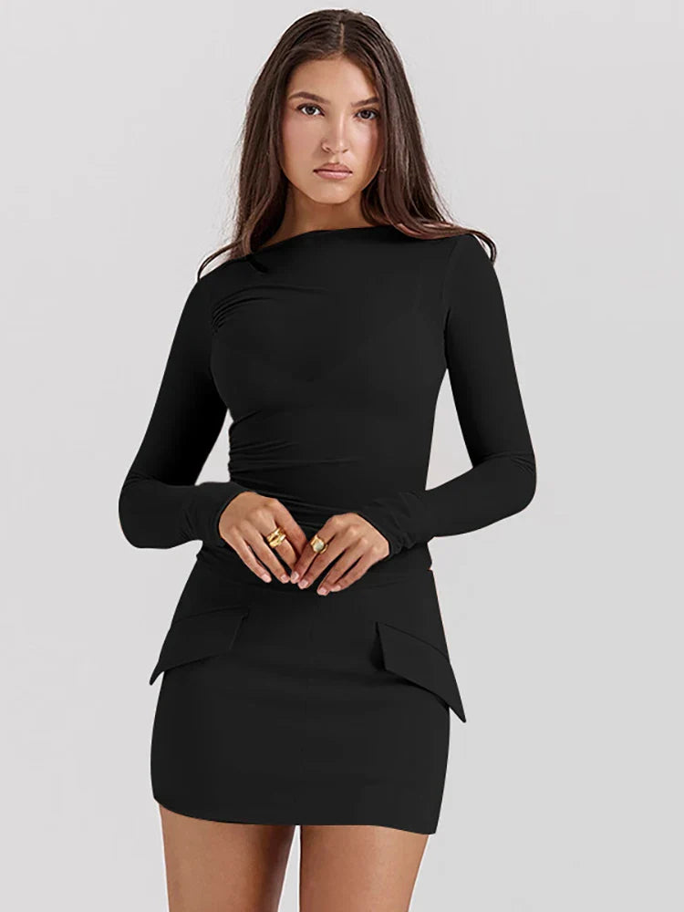 Long-Sleeve Bodycon Dress
