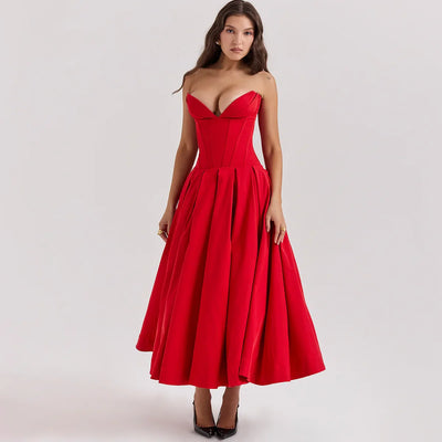 Adriana - Strapless Midi Dress