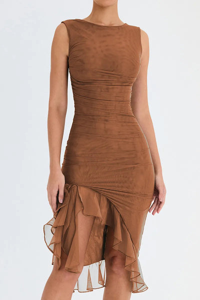 Ruffled Midi Dress
