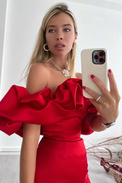 Satin Mini Dress - Whispers of Elegance