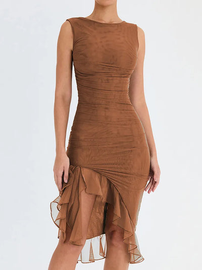 Ruffled Midi Dress