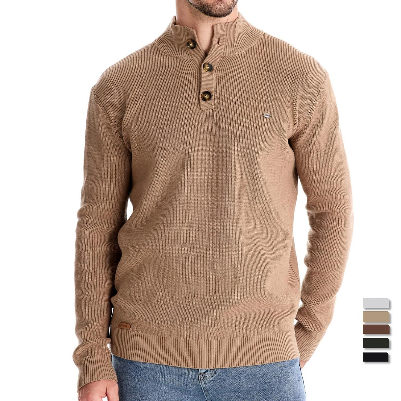 MIRAVO | Men's Button Design Jumper