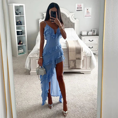 Kaliria | V-Neck Ruffle Dress