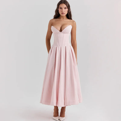 Adriana - Strapless Midi Dress
