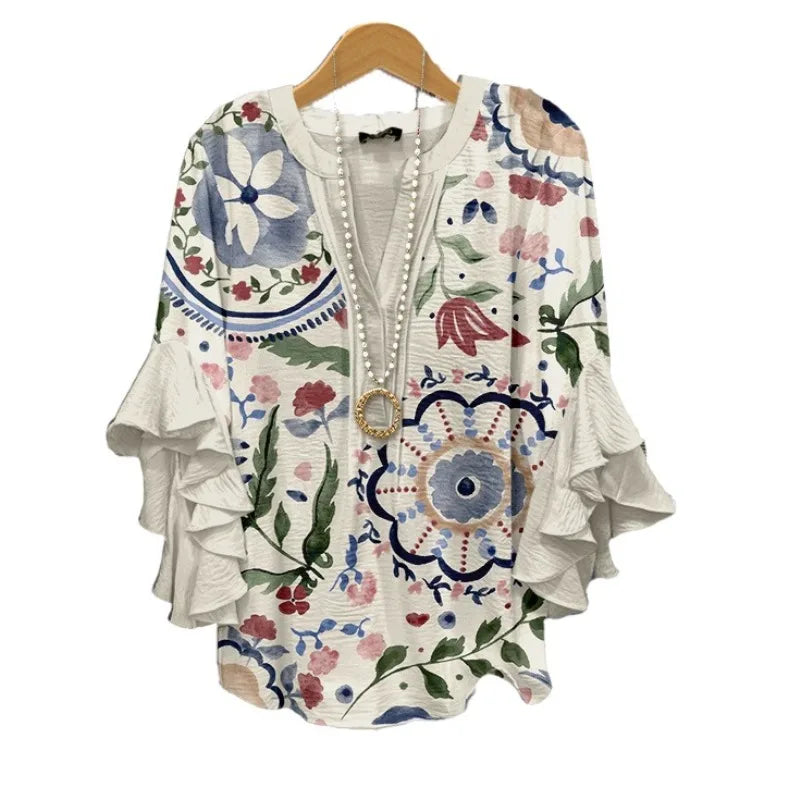 Silk blouse "Garden Party" – Soft & sophisticated