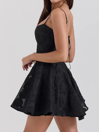 Embroidered Mini Dress