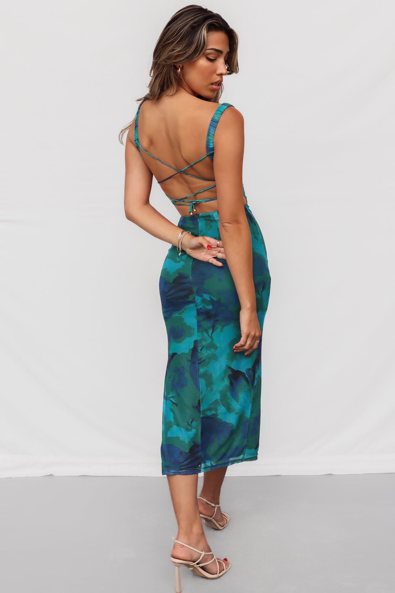Shania | Green Midi Dress