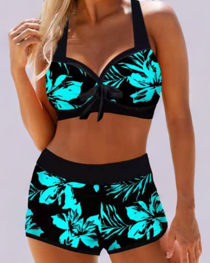 Sherrie - Floral High Waist Swimsuit
