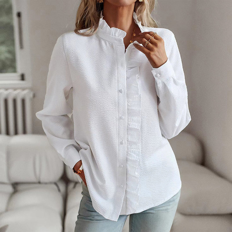 Ruffle Trim Shirt - Sofia