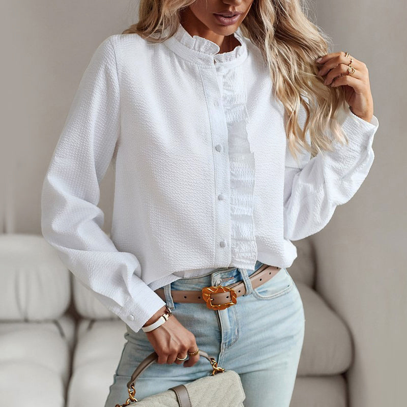 Ruffle Trim Shirt - Sofia