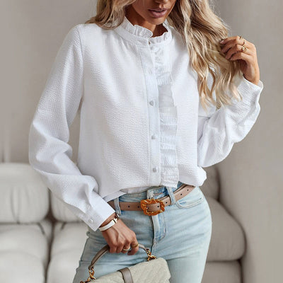 Ruffle Trim Shirt - Sofia