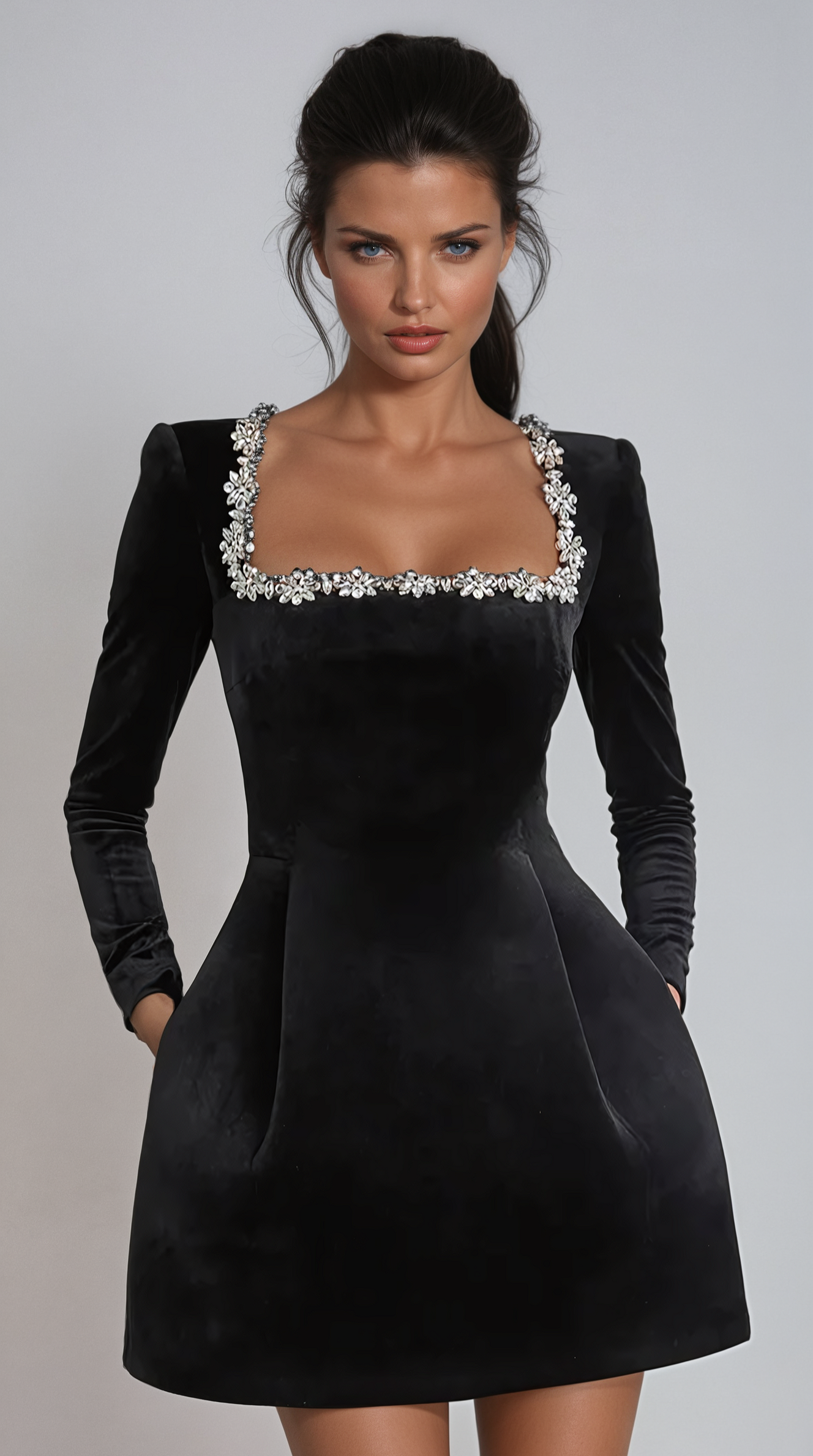 Embellished Mini Dress | Tazari