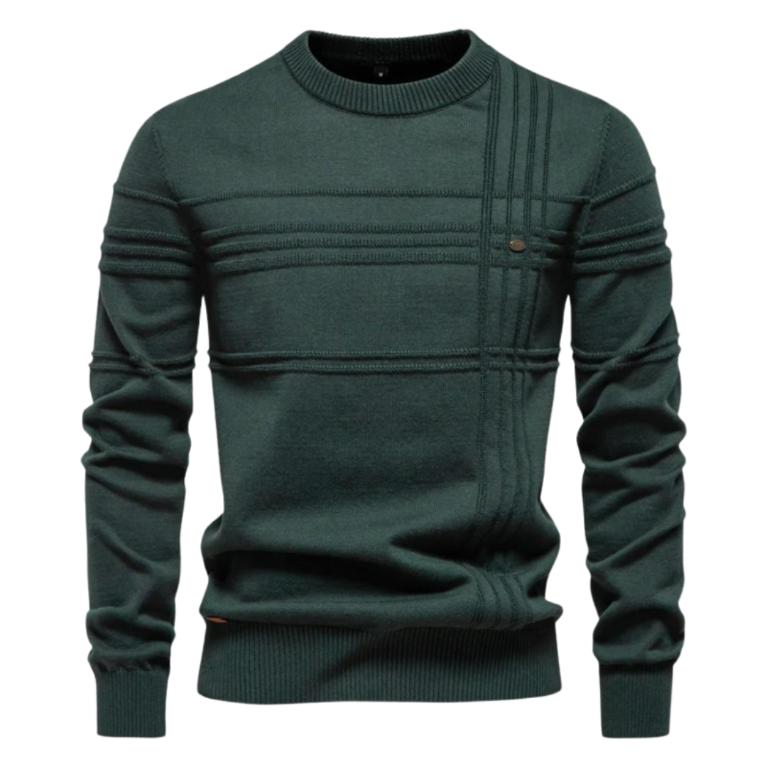 MIRAVO | Elegant Men's Jumper with Check Design