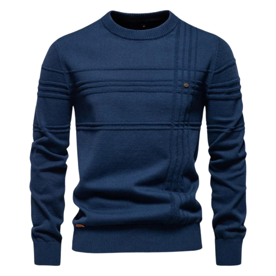 MIRAVO | Elegant Men's Jumper with Check Design
