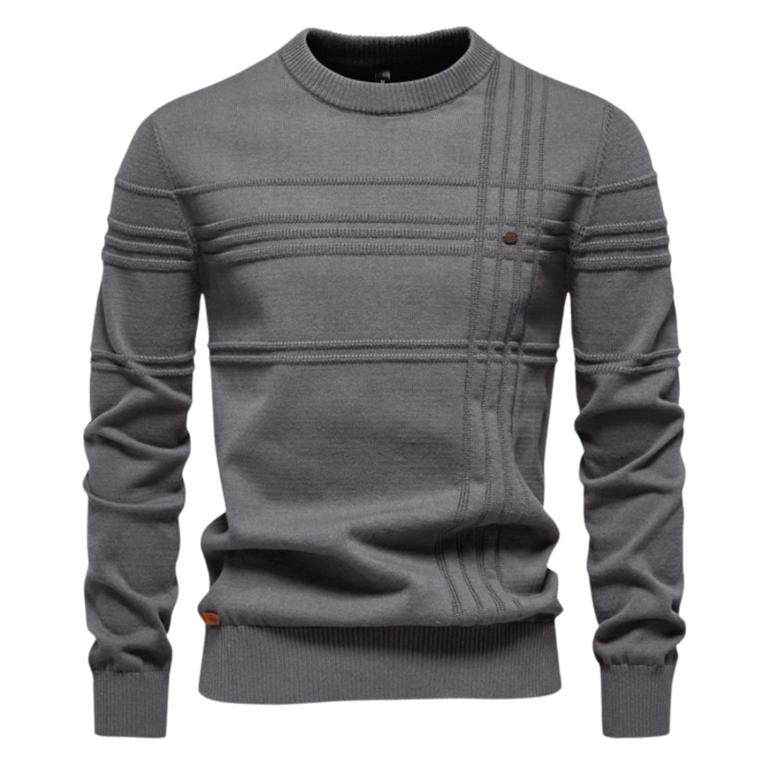 MIRAVO | Elegant Men's Jumper with Check Design