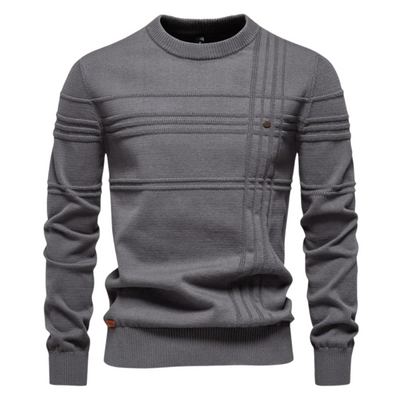 MIRAVO | Elegant Men's Jumper with Check Design