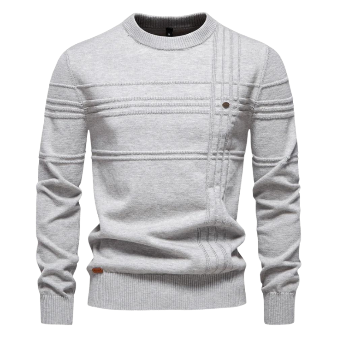 MIRAVO | Elegant Men's Jumper with Check Design