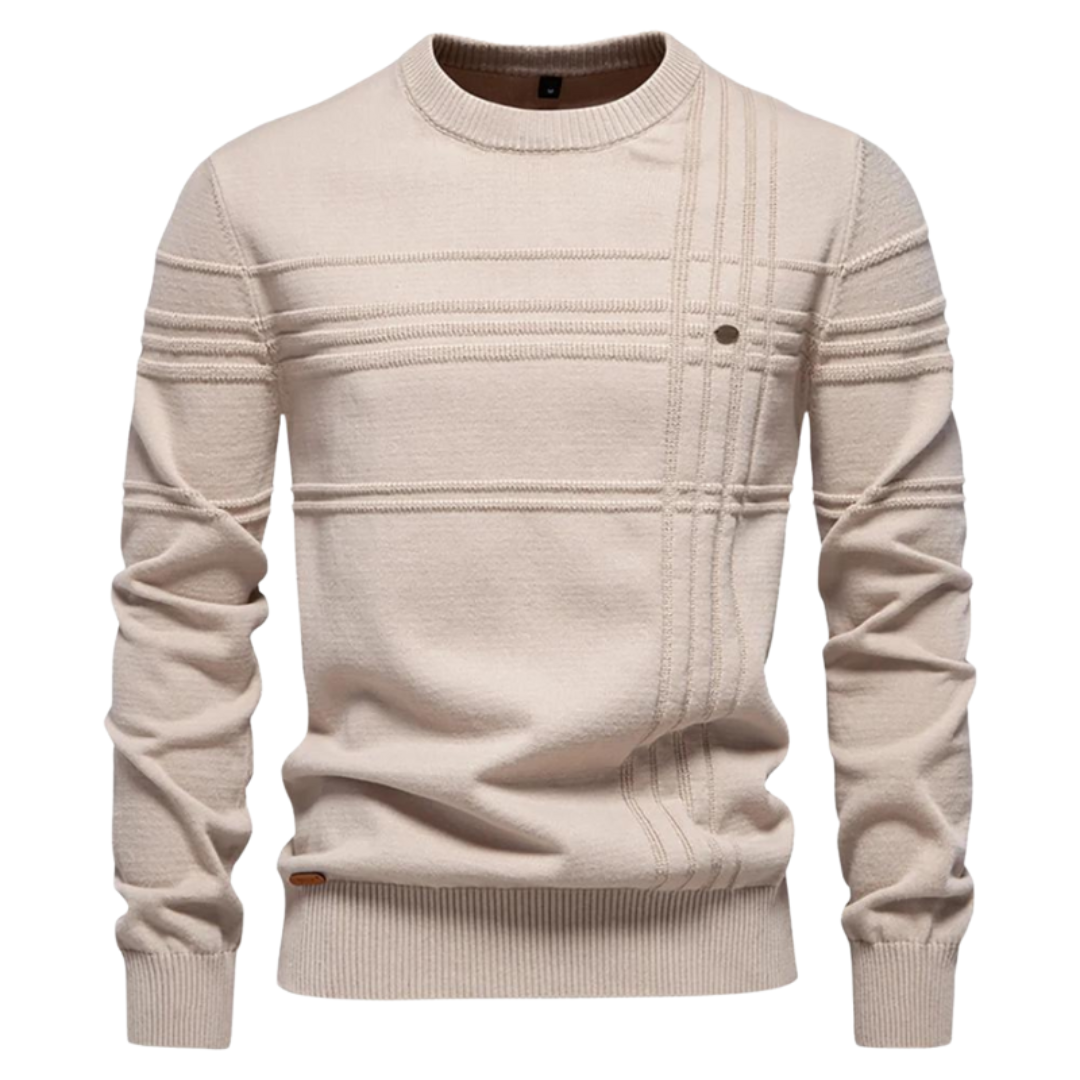 MIRAVO | Elegant Men's Jumper with Check Design